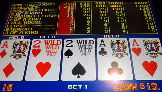 Video Poker Display 