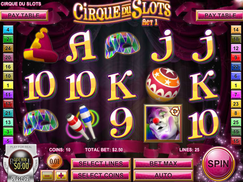 Cirque du Slots Online