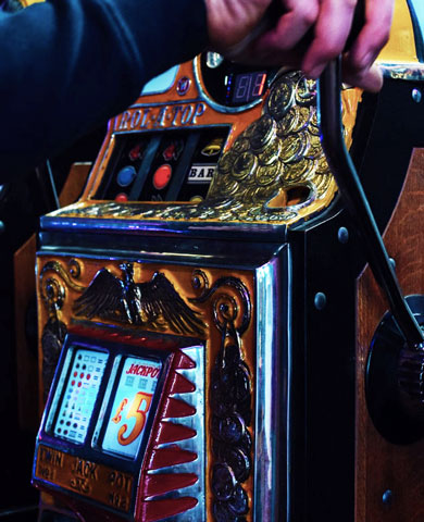 Guy playing slot