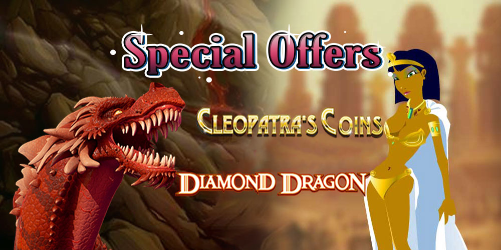 cleopatras coins slots with diamond dragon